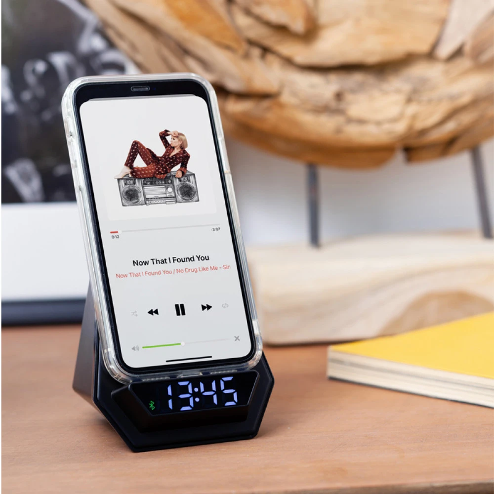 Kişiye Özel Baskılı 4240 Wireless Şarj & Hoparlör & Dijital Saat