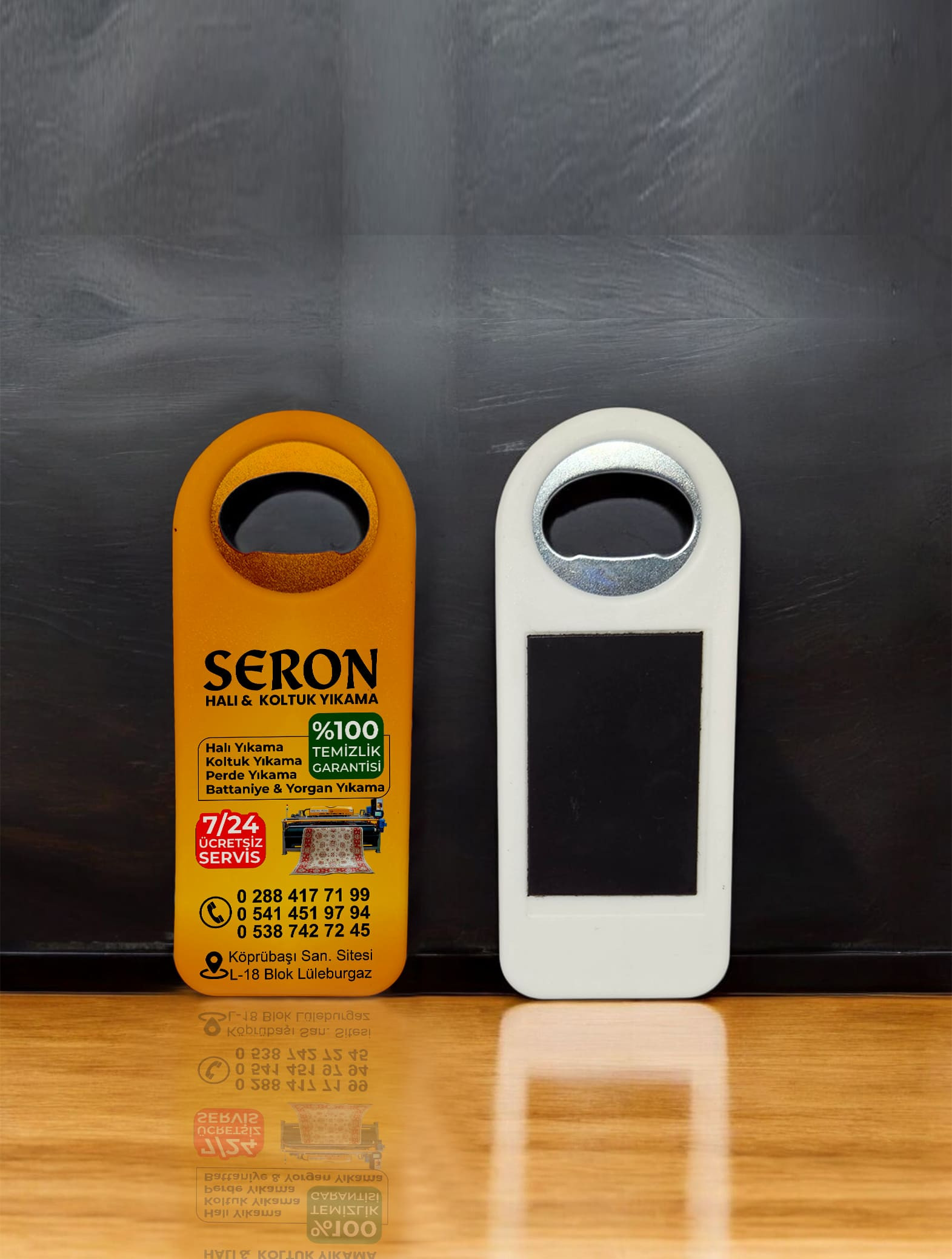 Dikdörtgen Şişe Açacaklı Buzdolabı Magneti | Logolu Promosyon Magnet