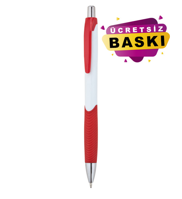 0506 Plastik Kalem Kırmızı Model