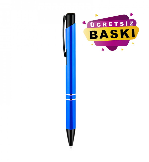 Mavi Renkli Metal Tükenmez Promosyon Kalem 1120 Model