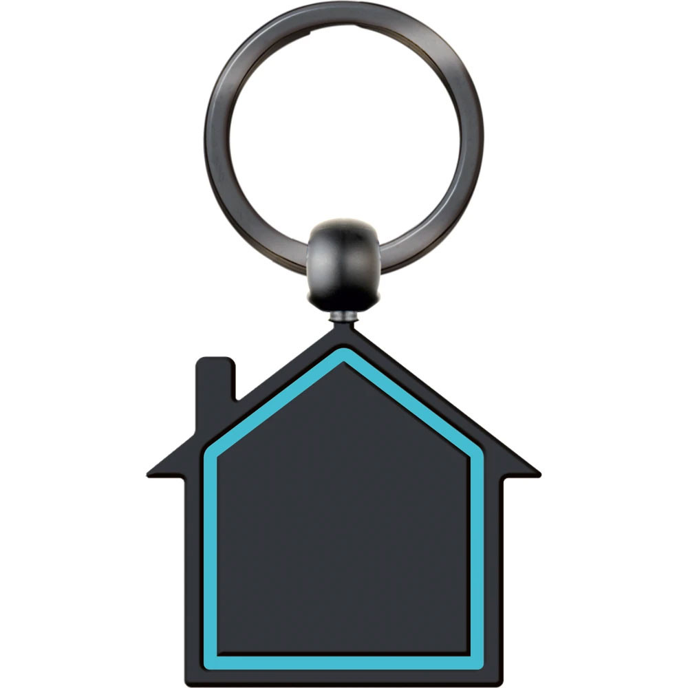 AN-5635-T Metal Anahtarlık Tek Yön Lazer Baskı Ev Şeklinde