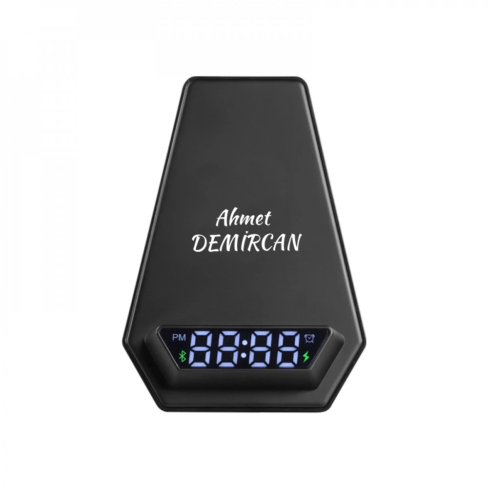 Kişiye Özel Baskılı 4240 Wireless Şarj & Hoparlör & Dijital Saat