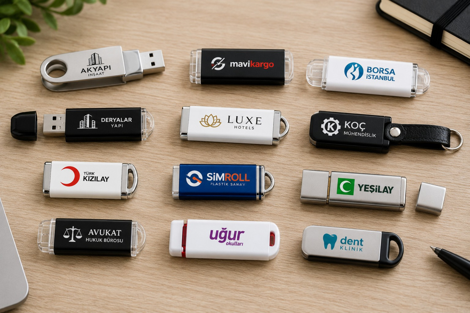 Özel baskılı USB bellekler