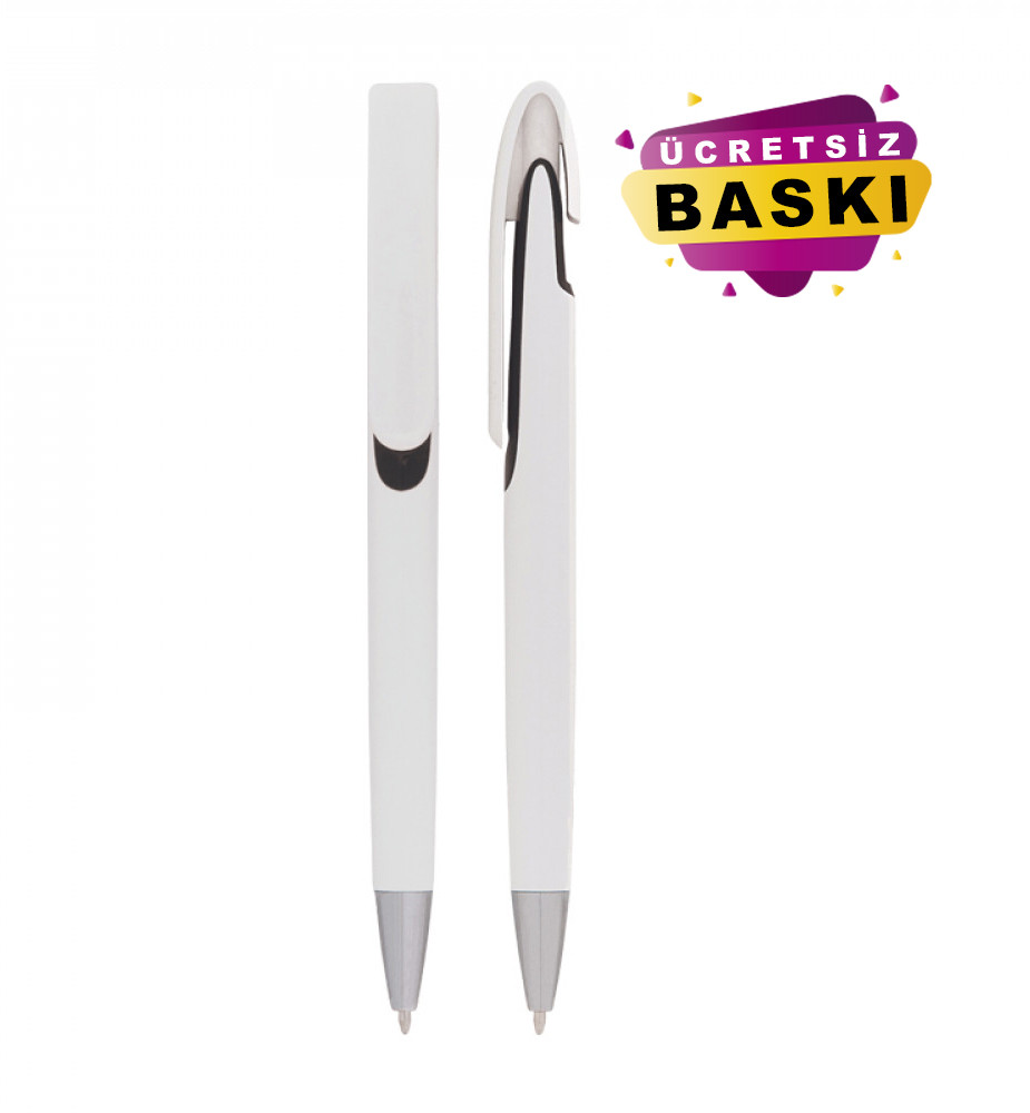 Modern Siyah Klipsli Promosyon Tükenmez Kalem