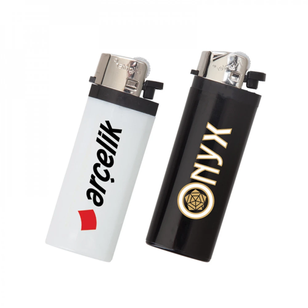 YMN-216 I-Lighter Mi̇di̇ Taşlı Si̇boplu Çakmak Firmaya Özel Baskı