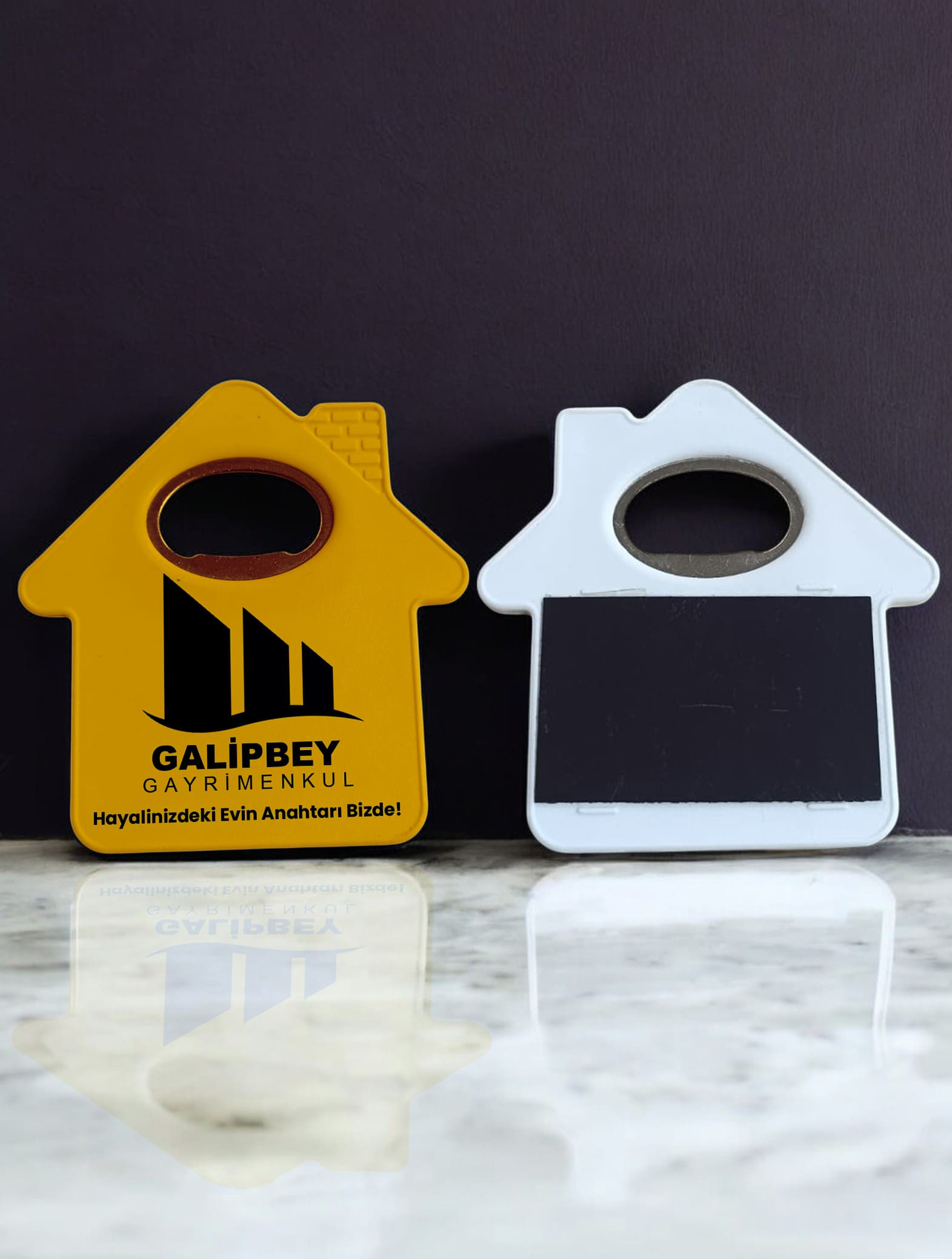 Ev Şeklinde Şişe Açacaklı Buzdolabı Magneti | Logolu Promosyon Magnet