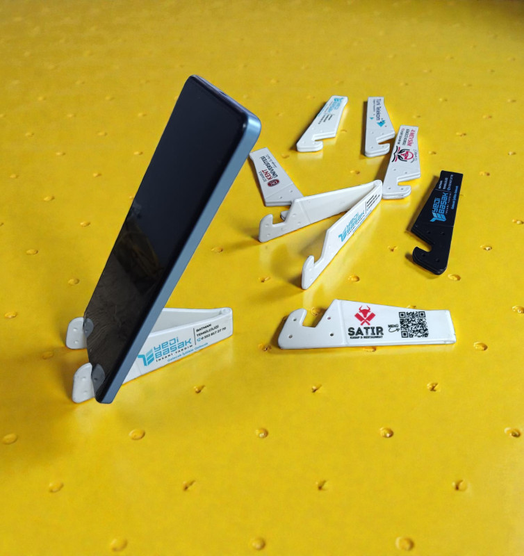 Baskılı Katlanabilir Telefon Tutucu / Telefon Standı Her Modele Uyumlu