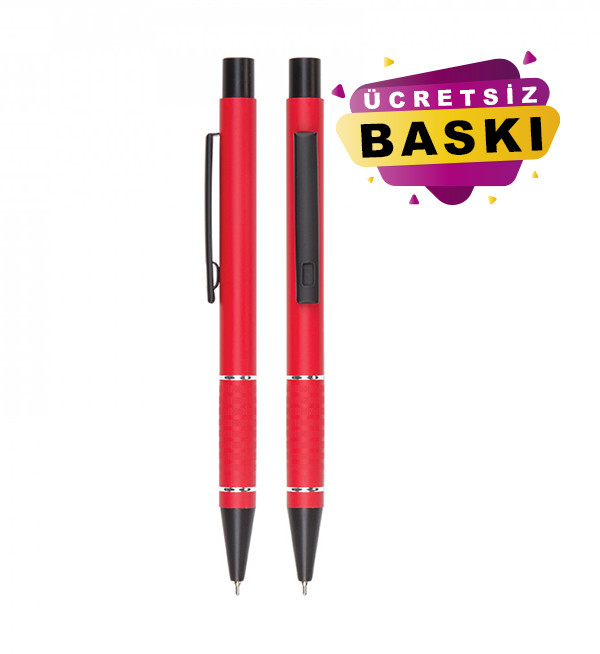 Kırmızı Renkli Metal Tükenmez Promosyon Kalem 559 Model